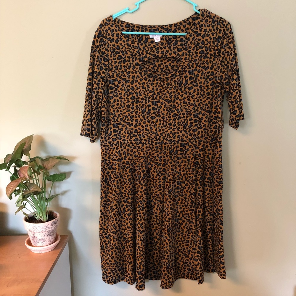 Xhilaration Leopard Print Skater Dress